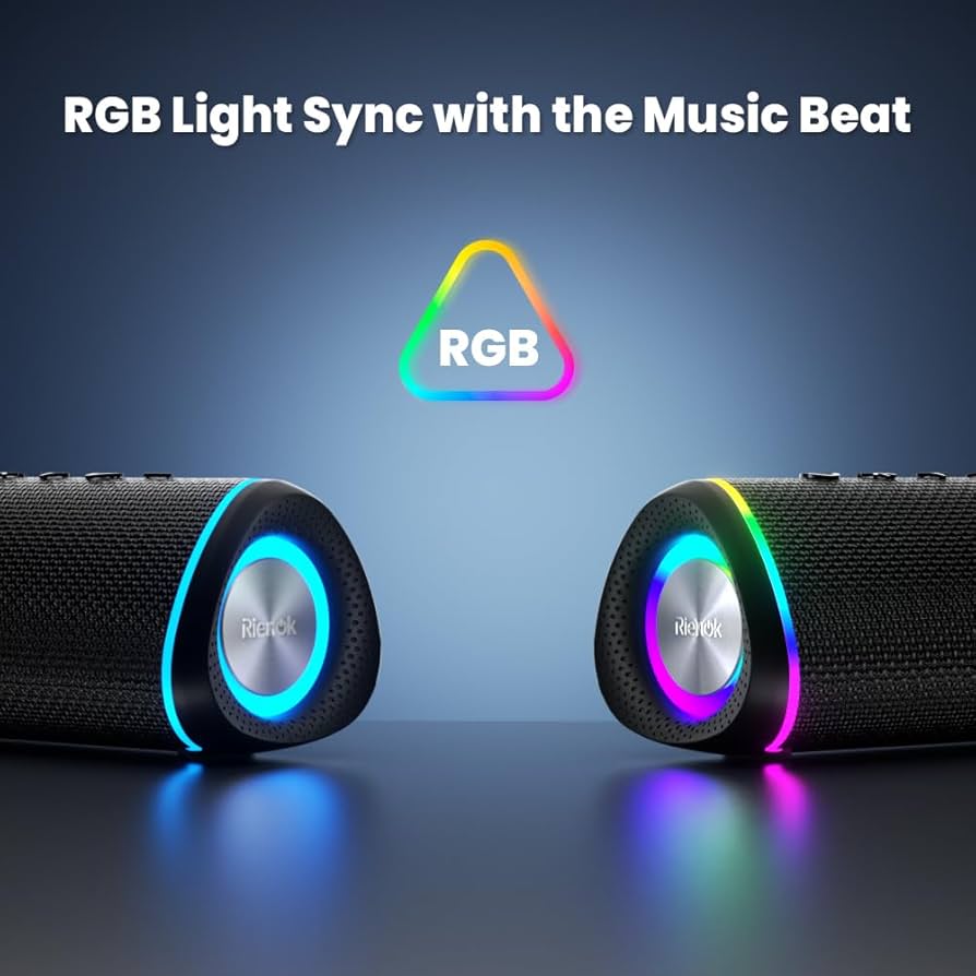 RIENOK 30W Bluetooth Speaker Wireless Portable Waterproof Speaker with 10-Hour Playtime Bluetooth 5.3 TF Card Up to 128G Speakers for Home Garden Party Camping Travel